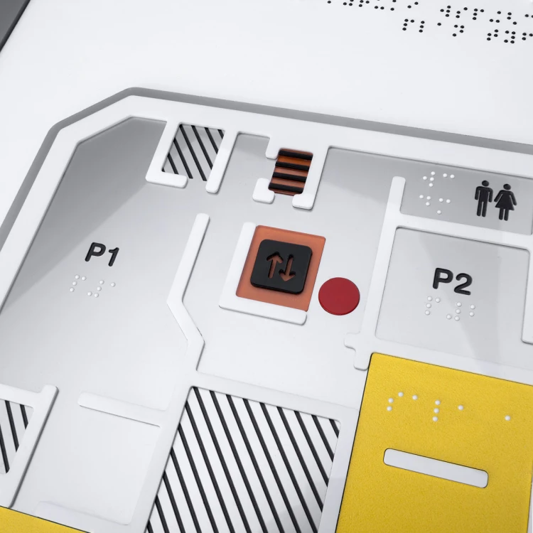 Typhlographischer Plan mit Braille-Schrift - Maße: 700x500mm - TAB495