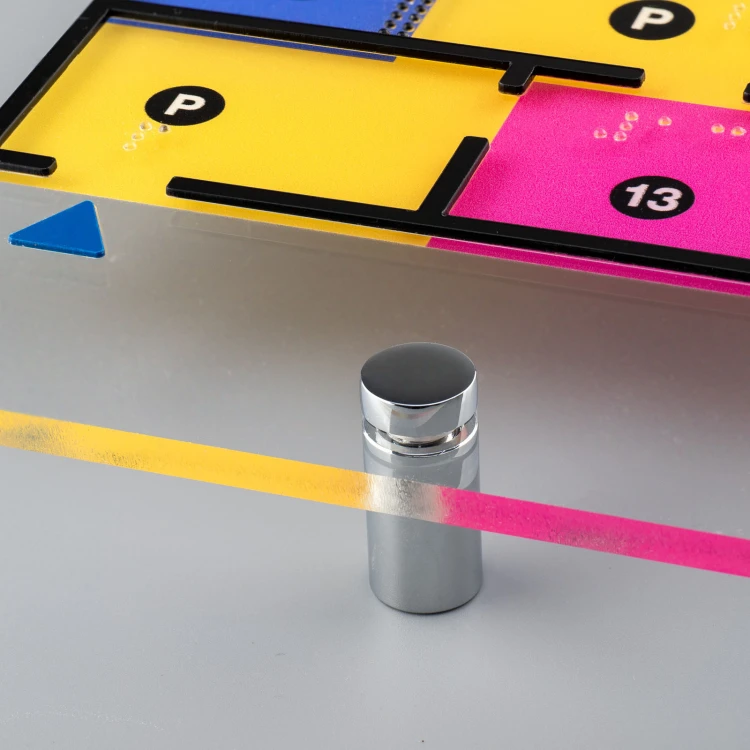 Tyflographischer Plan mit Braille-Schrift - Plexi und ADA - Abmessungen: 500x380mm - TAB518