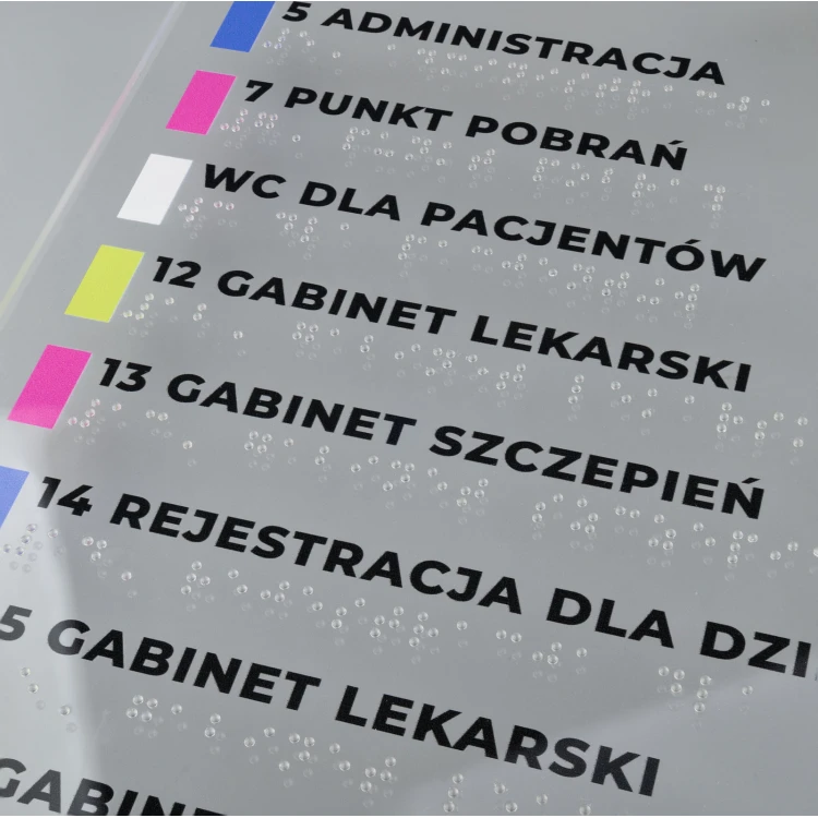 Tyflographischer Plan mit Braille-Schrift - Plexi und ADA - Abmessungen: 500x380mm - TAB518