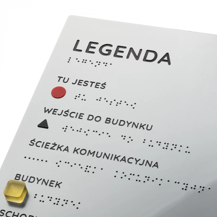 Tyflographischer Plan mit Braille-Schrift und austauschbarem Element - Maße: 1000x650mm - TAB519