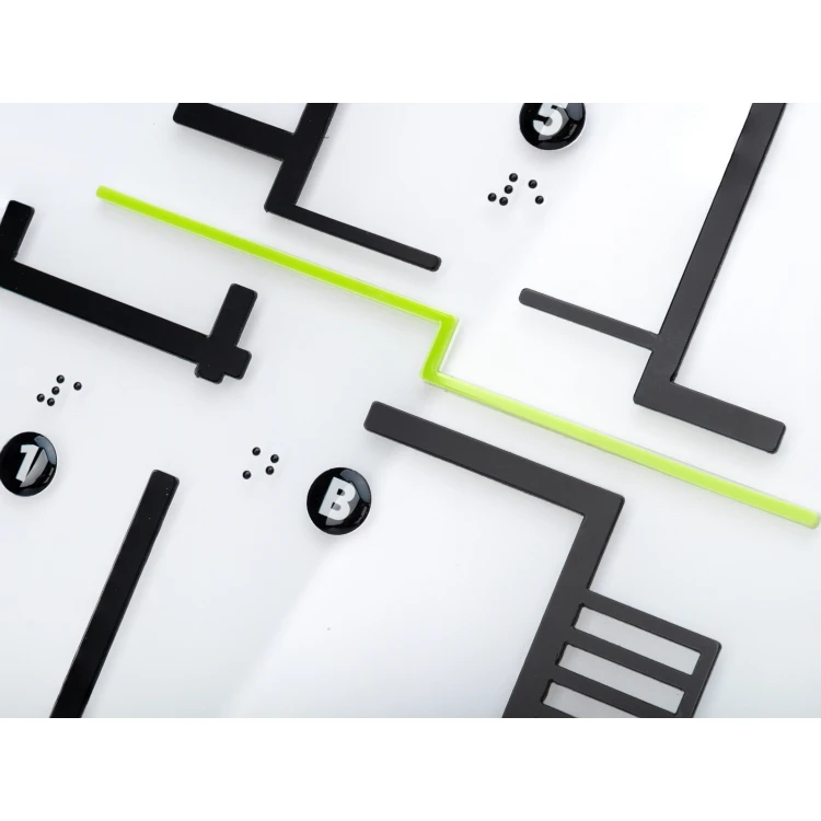 Tyflographischer Plan mit Braille-Schrift - Plexi und ADA - Abmessungen: 880x630mm - TAB533