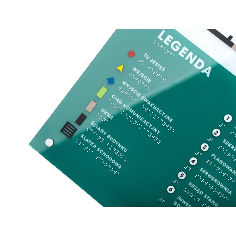 Tyflographischer Plan mit Braille-Schrift - Plexi und ADA - Abmessungen: 880x630mm - TAB533