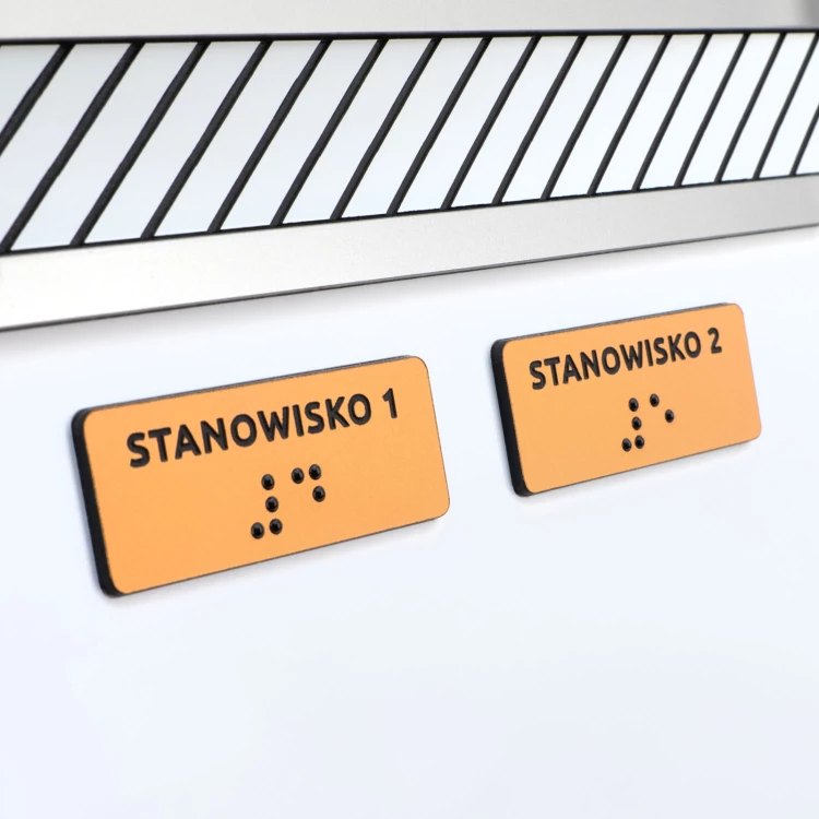 Typhlographischer Plan mit Braille-Schrift - Plexi, ADA und Laminat - Abmessungen: 560x295mm - TAB553