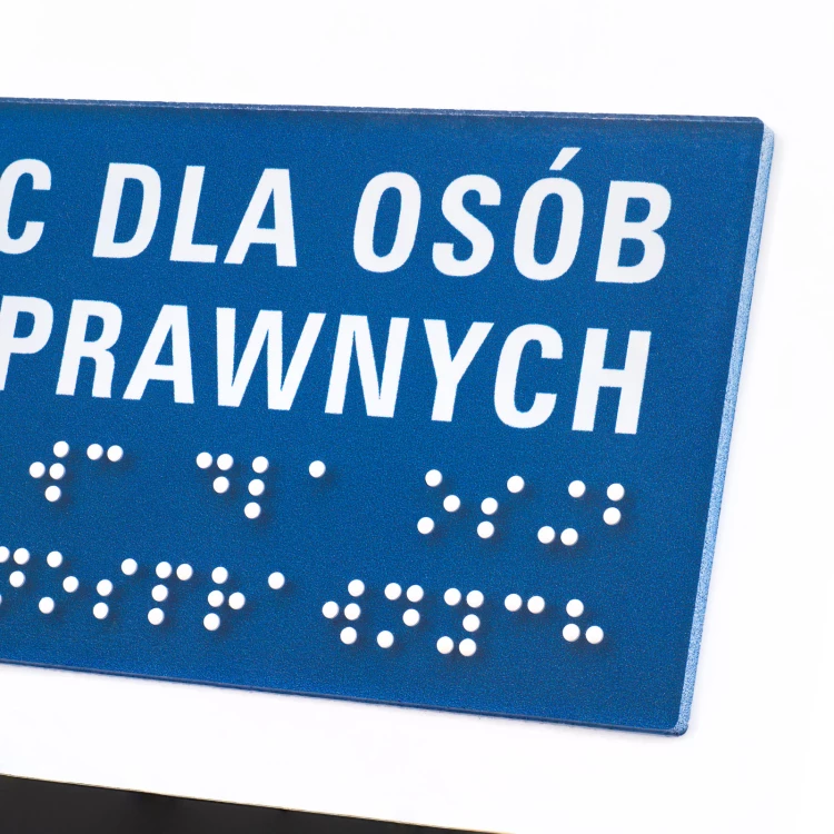 Blindenschriftplan mit Kachelschrift - ADA Material, Laminat und Acryl - Dimension 297x210mm - TAB586