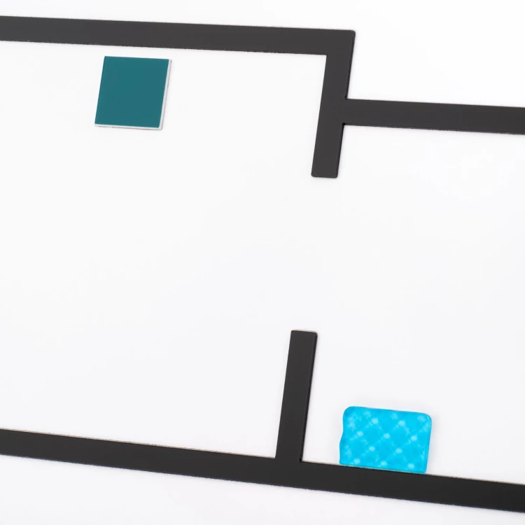 Blindenschriftplan mit Kachelschrift - ADA Material, Laminat und Acryl - Dimension 400x250mm - TAB588