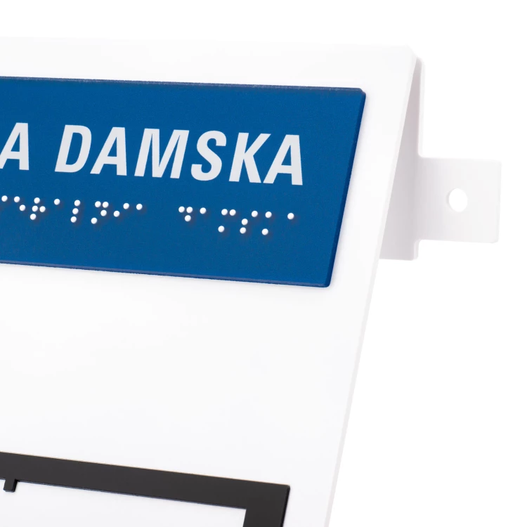 Blindenschriftplan mit Kachelschrift - ADA Material, Laminat und Acryl - Dimension 400x250mm - TAB588