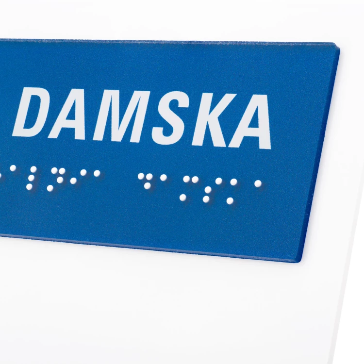 Blindenschriftplan mit Kachelschrift - ADA Material, Laminat und Acryl - Dimension 400x250mm - TAB588