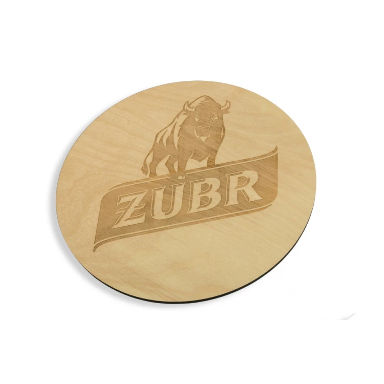 Holz-Untersetzer, lasergeschnitten und graviert - Durchmesser: 275mm