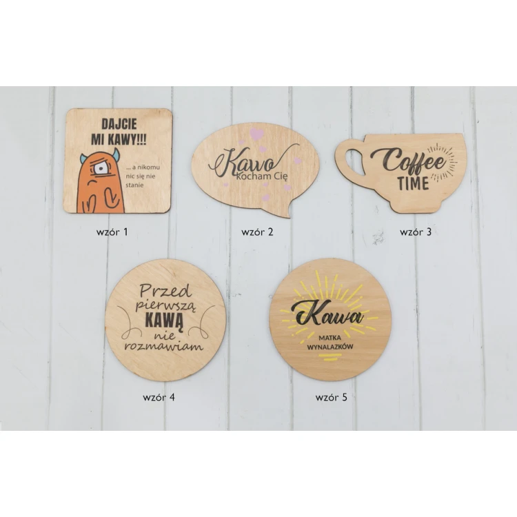 Holzuntersetzer 3mm - Set von 100 Stück - farbiger UV-Druck - KOR005