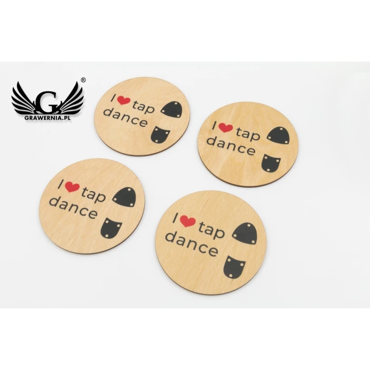 Holzuntersetzer 3mm - Set von 100 Stück - farbiger UV-Druck - KOR005