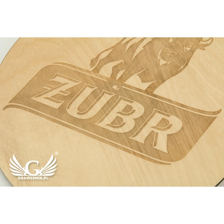 Holz-Untersetzer, lasergeschnitten und graviert - Durchmesser: 275mm