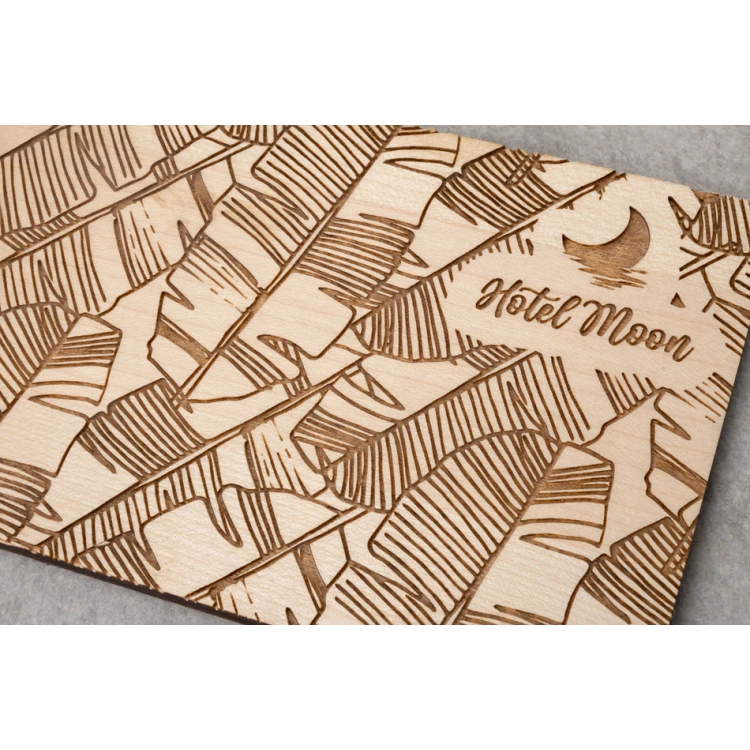 Untersetzer für Tassen 2 Stk. aus massivem Ahornholz - Logo-Gravur - Abm. 150x90mm - PDK019