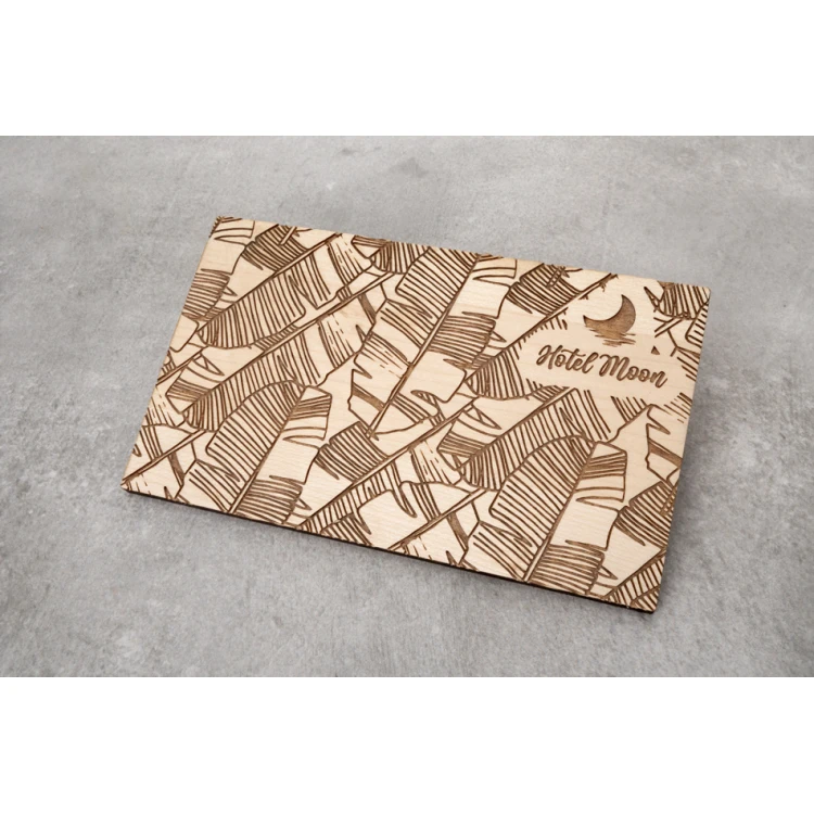 Untersetzer für Tassen 2 Stk. aus massivem Ahornholz - Logo-Gravur - Abm. 150x90mm - PDK019