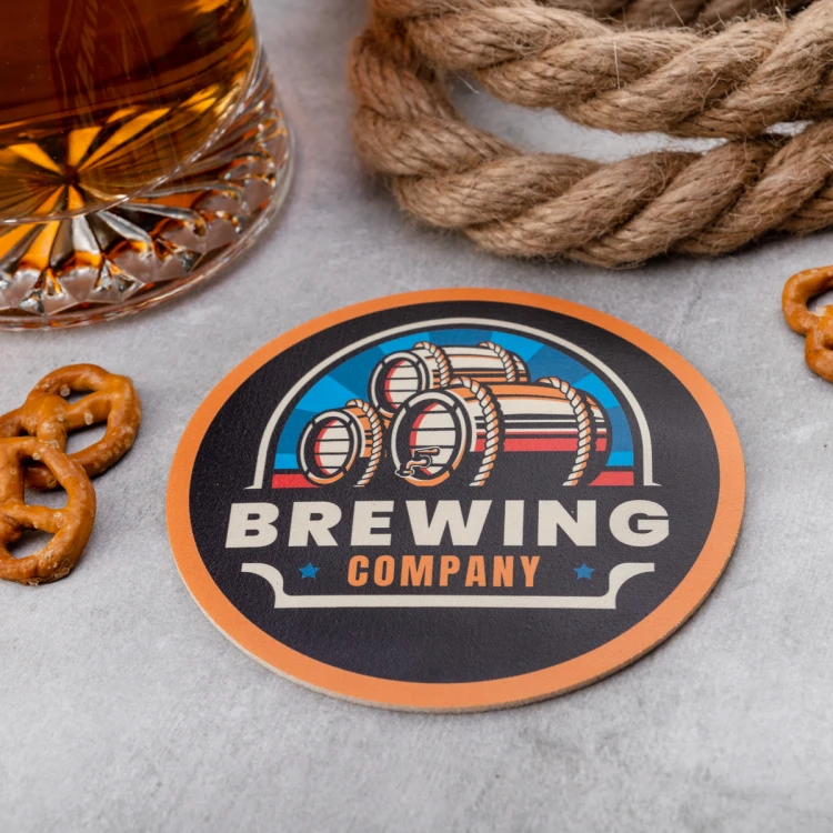 Bierdeckel mit beliebigem Druck, Maße 110x110mm - Set von 100 Stück - PDK031