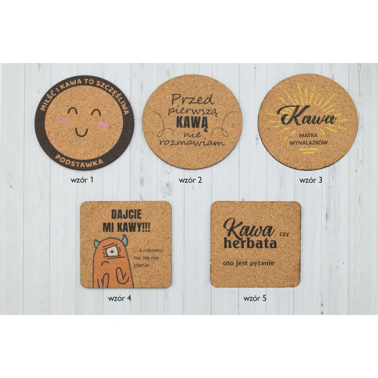 Korkuntersetzer 3mm - Set von 100 Stück - farbiger UV-Druck - KOR004