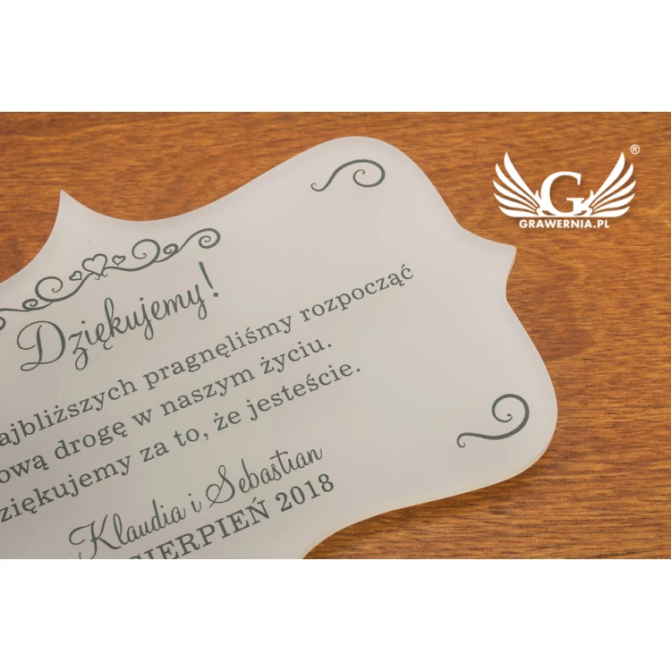 Dankeschön für Gäste - Digitaler UV-Druck - PD001