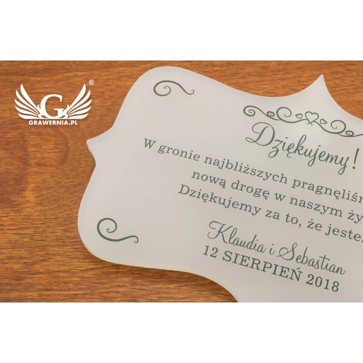 Dankeschön für Gäste - Digitaler UV-Druck - PD001