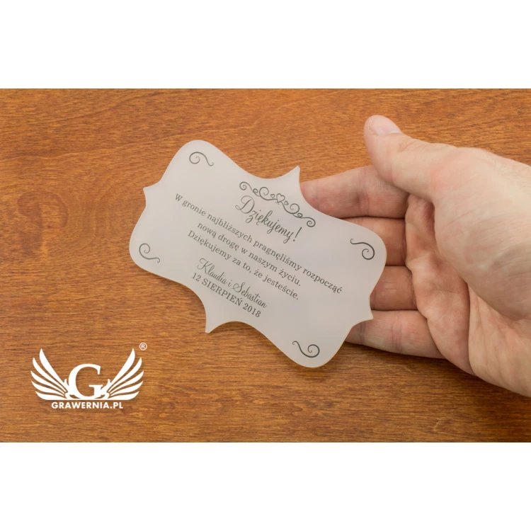 Dankeschön für Gäste - Digitaler UV-Druck - PD001