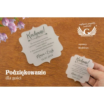 Dankeschön für Gäste - Digitaler UV-Druck - PD002