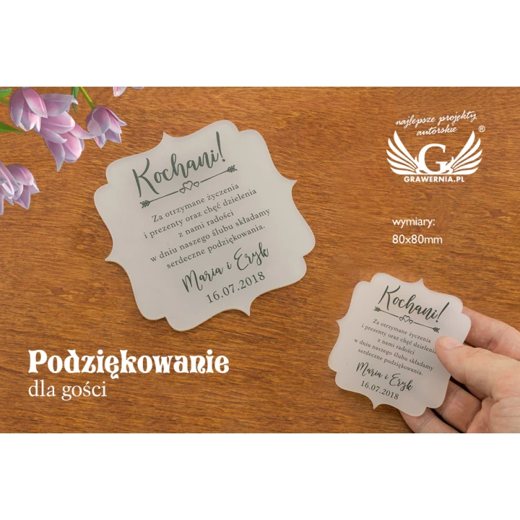 Dankeschön für Gäste - Digitaler UV-Druck - PD002