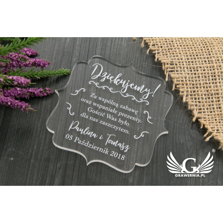 Dankeschön für Gäste - Digitaler UV-Druck - PD004