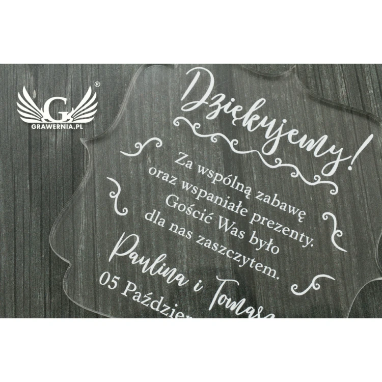 Dankeschön für Gäste - Digitaler UV-Druck - PD004