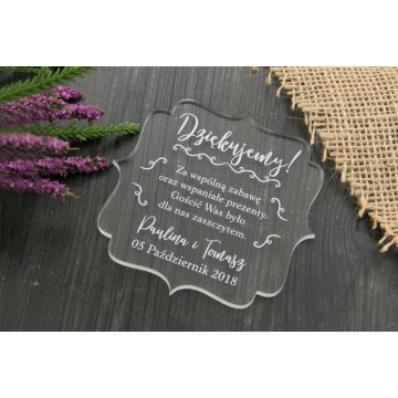 Dankeschön für Gäste - Digitaler UV-Druck - PD004