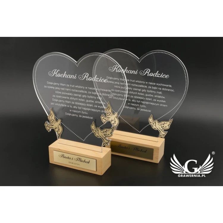 Dankeschön für die Eltern - LOVE STORY - Modell DTA18 - Höhe 23,5 cm