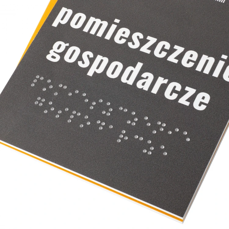 Wirtschaftsraum - Schild mit Braille-Schrift - Größe 130x250mm - Hartes PVC - HORIZON - TAB517