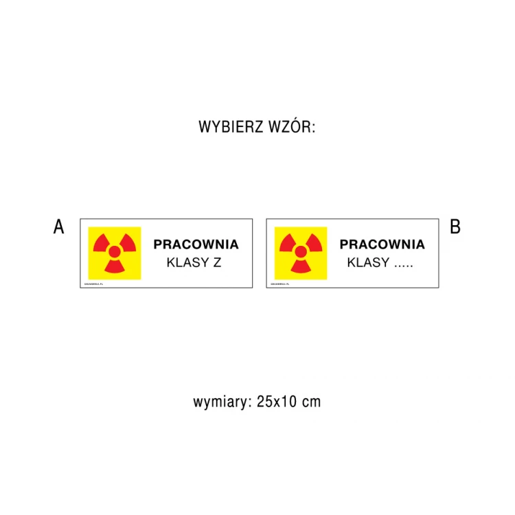 Z-Klasse Werkstatt, beliebige Klasse - Informationsplatte - Abm. 250x100mm - PVC - farbiger UV-Druck - TAB215