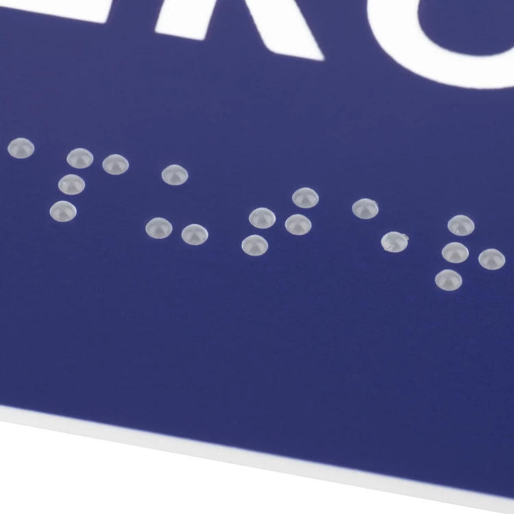 Computerraum - Tür- oder Wandtafel mit Braille-Schrift - Größe 200x80mm - TAB558