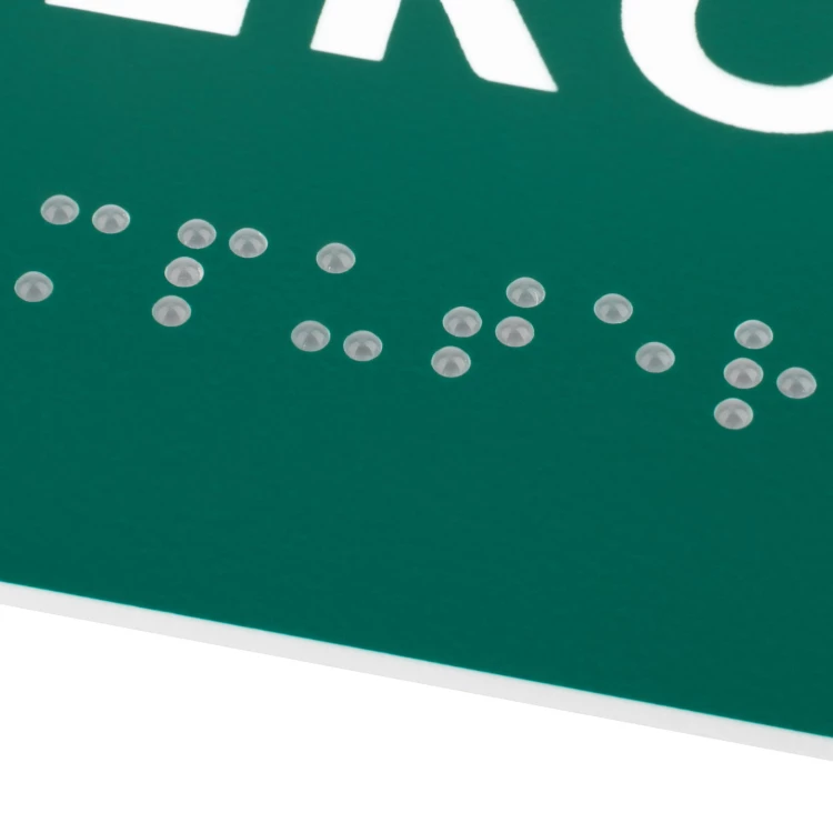 Computerraum - Tür- oder Wandtafel mit Brailleschrift - Größe 200x80mm - TAB565