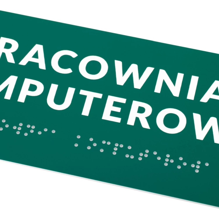 Computerraum - Tür- oder Wandtafel mit Brailleschrift - Größe 200x80mm - TAB565