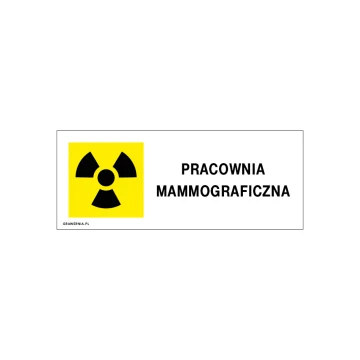 Mammographie-Praxis - Informationsplatte - Abm. 250x100mm - PVC - farbiger UV-Druck - TAB212