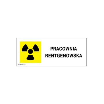 Röntgenwerkstatt - Informationsplatte - Größe 250x100mm - PVC - farbiger UV-Druck - TAB218