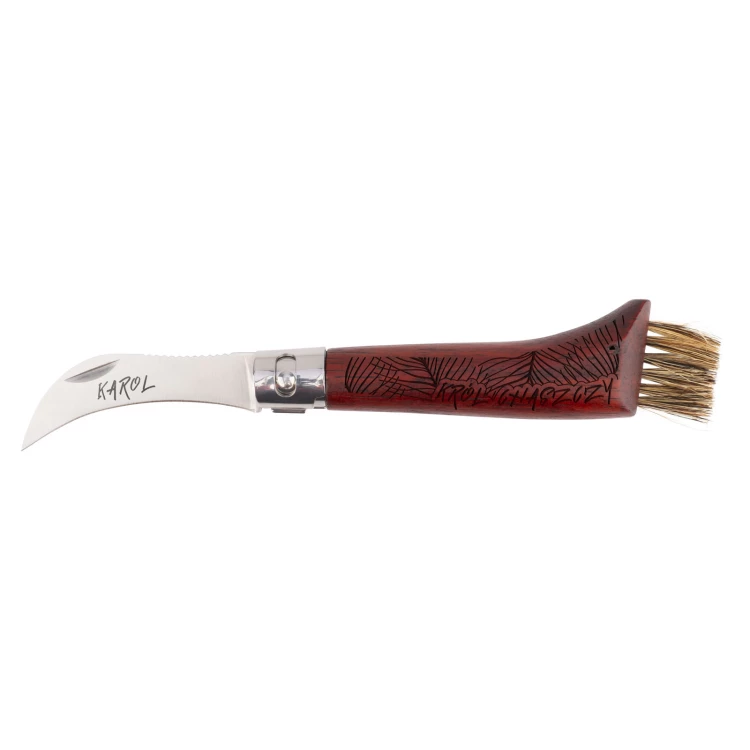 Geschenk für Pilzsammler - Pilzmesser mit Bürste - König des Unterholzes - BP187
