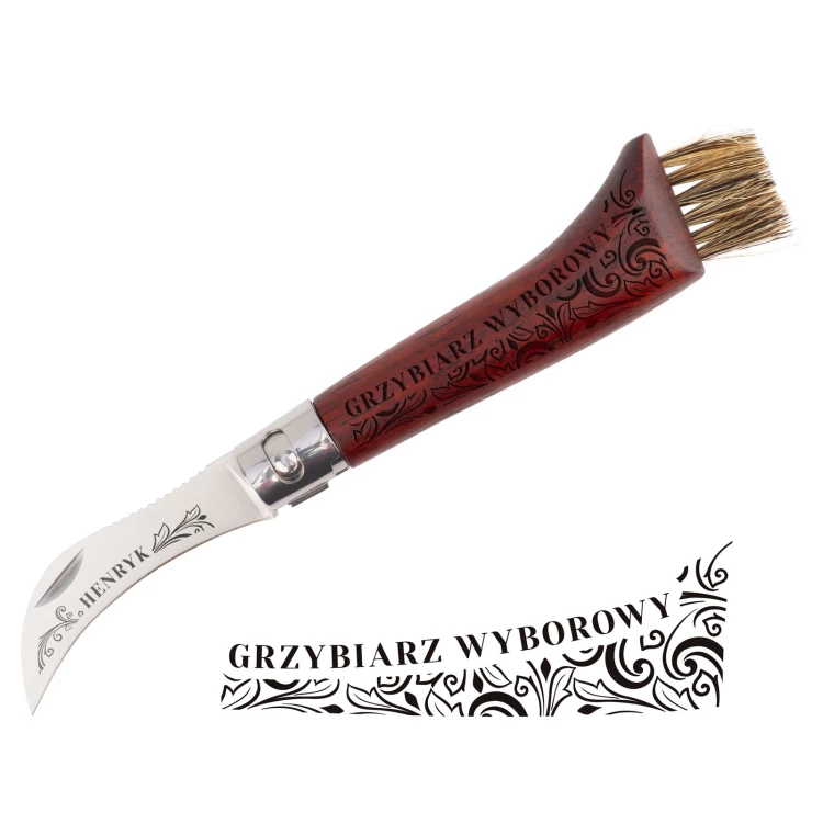 Geschenk für Pilzsammler - Pilzmesser mit Bürste - erstklassiger Pilzsammler - BP189