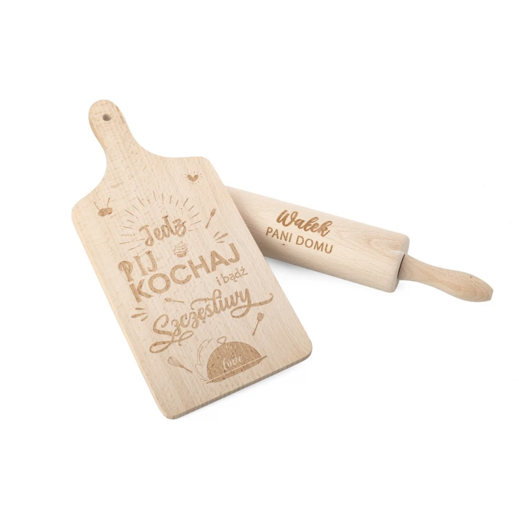 Geschenk für das junge Paar - Nudelholz, Brett, Löffel, Schläger, Trichter, Stößel, Muddler - PDM006