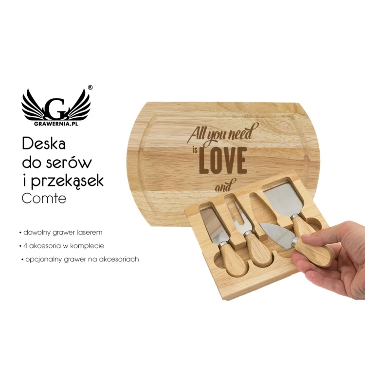 Käsebrett mit individueller Gravur - Geschenk - KCH002