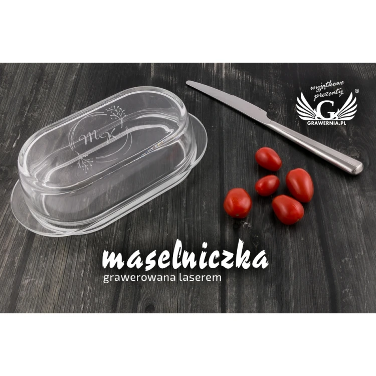 Geschenk für das Brautpaar - Butterdose mit individueller Gravur - KCH006