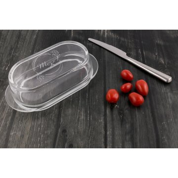 Geschenk für das Brautpaar - Butterdose mit individueller Gravur - KCH006