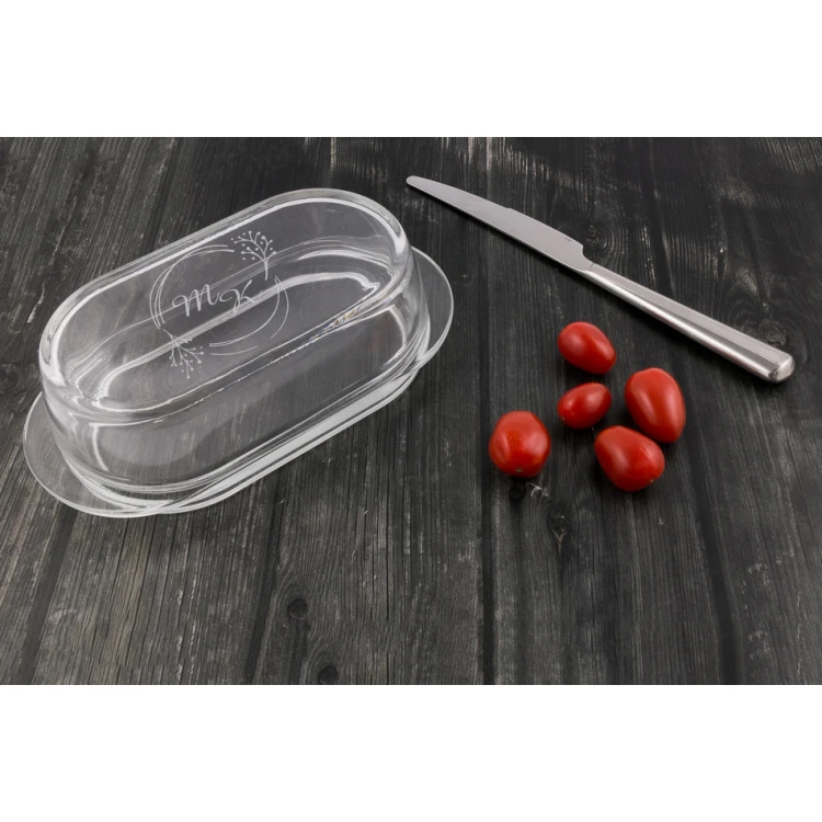 Geschenk für das Brautpaar - Butterdose mit individueller Gravur - KCH006