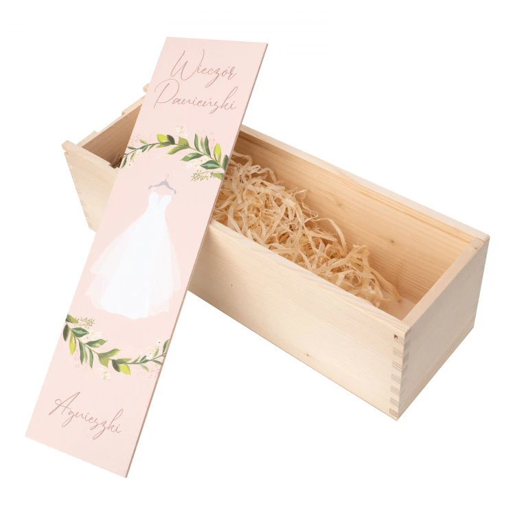 Geschenk für den Junggesellinnenabend - Holzweinkiste - SK085
