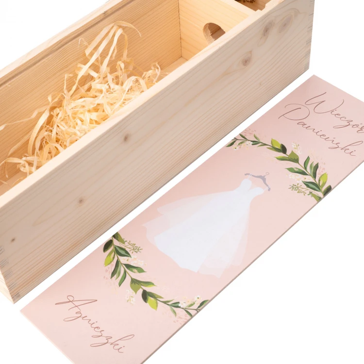 Geschenk für den Junggesellinnenabend - Holzweinkiste - SK085