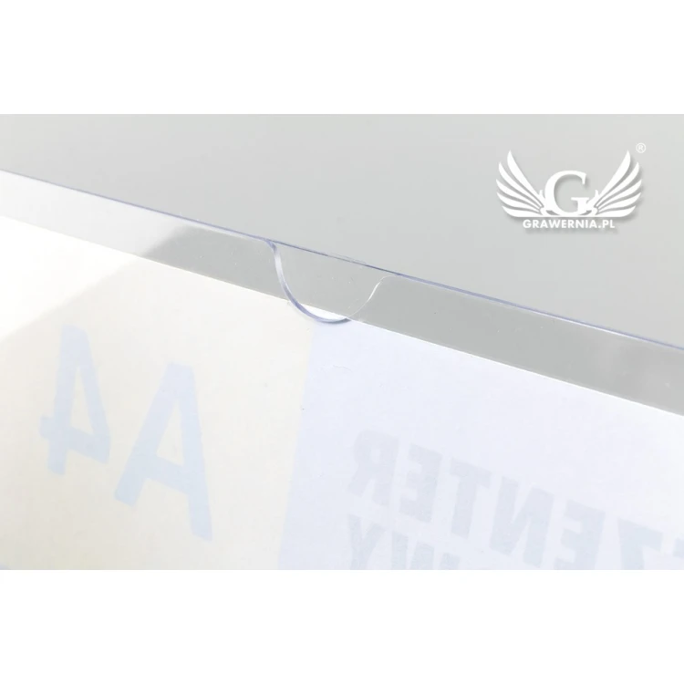 Ständer, Kunststoff-Display für Karte mit Abmessungen 210x297mm (A4) - Modell PR019