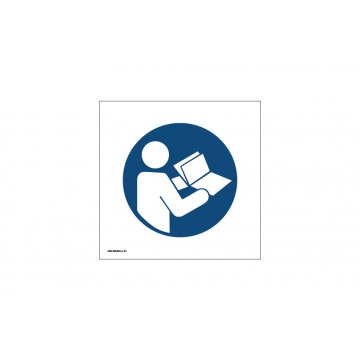 Lesen Sie die Anweisungen - Abm. 150x150mm - PVC - farbiger UV-Druck - BHP072