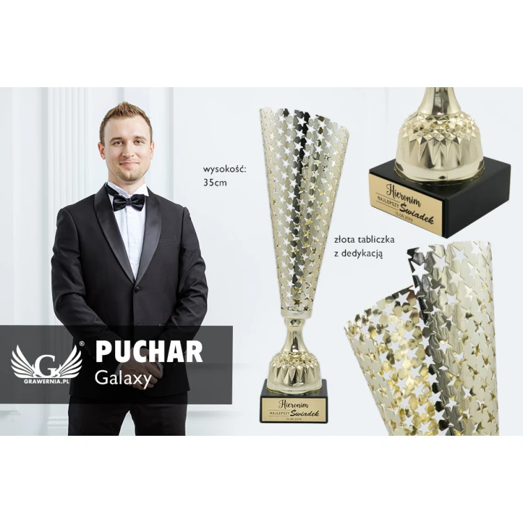 Galaxy Pokal - Gold - Geschenk für den besten Trauzeugen - PCH002