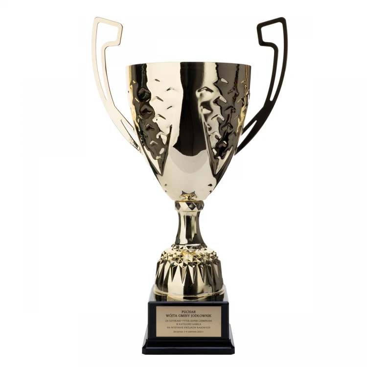 Nelson Pokal mit graviertem Schild - Gold - P4194A