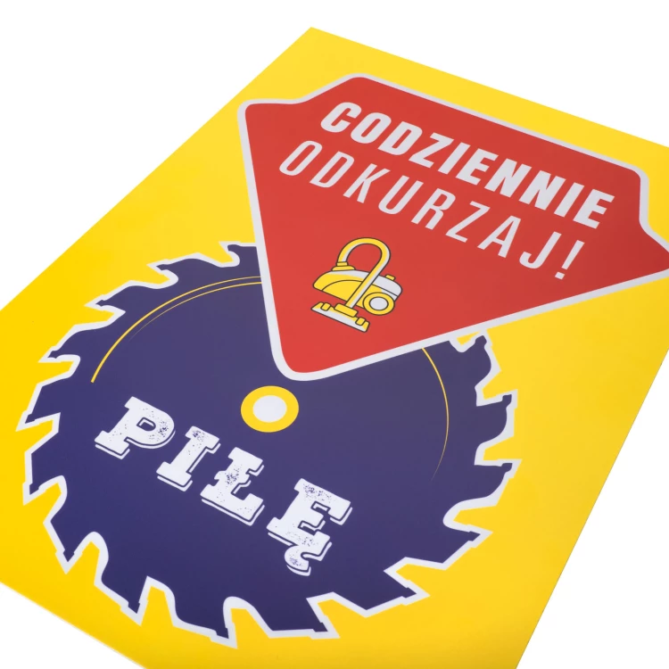 Retro Informationsschild Größe 420x298mm - Saugen Sie täglich! - BHP197
