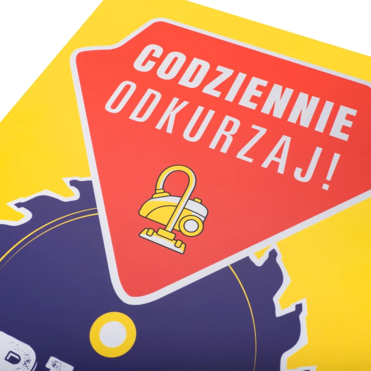 Retro Informationsschild Größe 420x298mm - Saugen Sie täglich! - BHP197